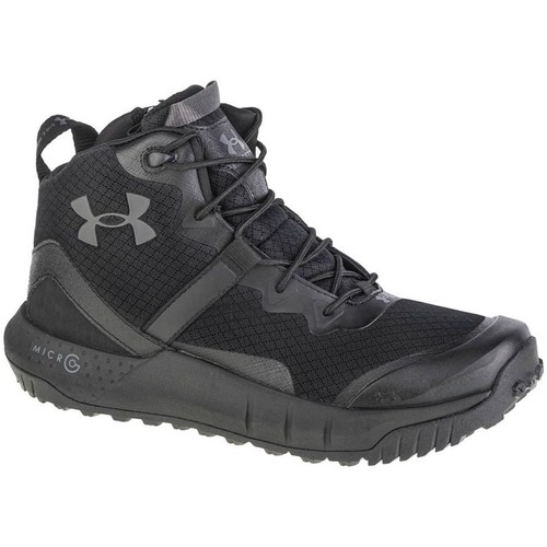 Shoes Men Mid boots Under Armour Micro G Valsetz Zip Black
