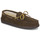 Shoes Men Loafers Minnetonka PILE LINED HARDSOLE Brown