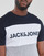 Clothing Men Short-sleeved t-shirts Jack & Jones JJELOGO BLOCKING TEE Marine / Grey / White