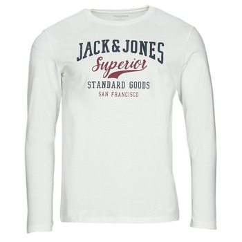 Clothing Men Long sleeved tee-shirts Jack & Jones JJELOGO TEE LS O-NECK 2 COL White