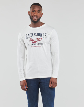 Clothing Men Long sleeved tee-shirts Jack & Jones JJELOGO TEE LS O-NECK 2 COL White