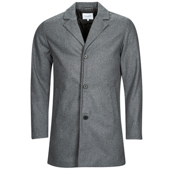 Clothing Men Coats Jack & Jones JJTOMMY WOOL COAT Grey