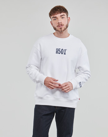Clothing Men Sweaters Levi's RELAXD GRAPHIC CREW White