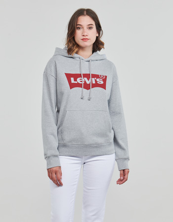 Clothing Women Sweaters Levi's GRAPHIC STANDARD HOODIE Heather / Grey