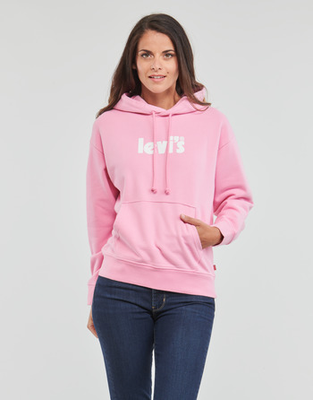 Clothing Women Sweaters Levi's GRAPHIC STANDARD HOODIE Prism / Pink