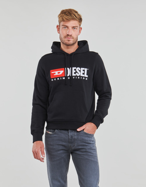 Clothing Men Sweaters Diesel S-GINN-HOOD-DIV Black