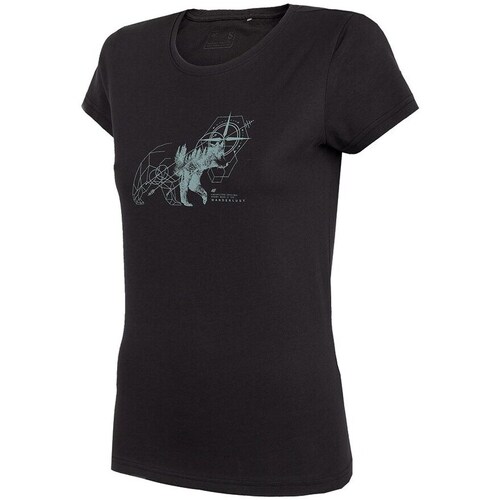 Clothing Women Short-sleeved t-shirts 4F TSD067 Black