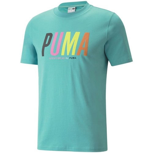 Clothing Men Short-sleeved t-shirts Puma Swxp Graphic Turquoise