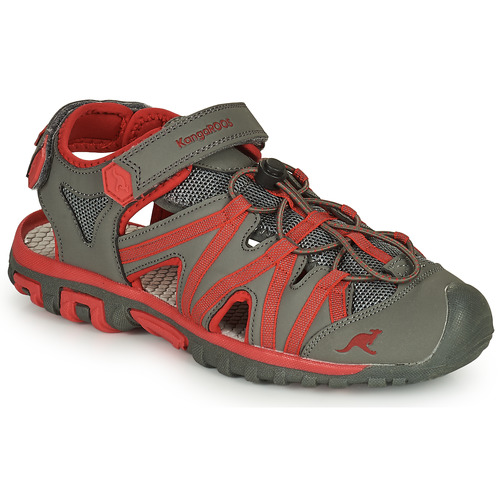 Shoes Children Outdoor sandals Kangaroos Osato Grey / Red