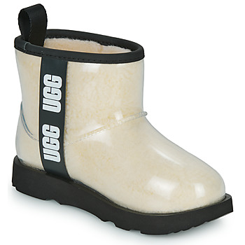 Shoes Children Mid boots UGG KIDS' CLASSIC CLEAR MINI II Beige / Black