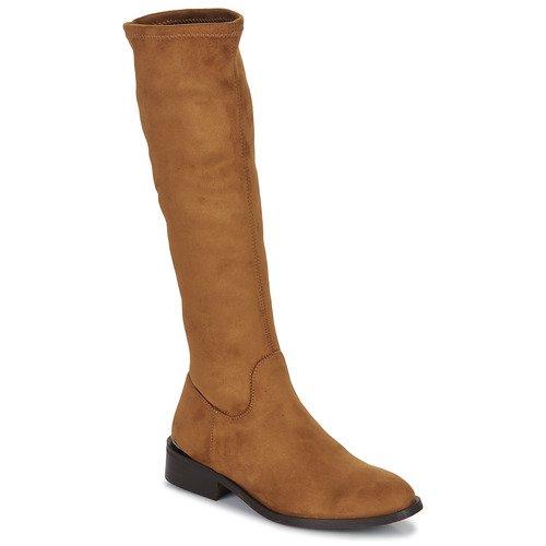 Shoes Women High boots JB Martin 1AMOUR Canvas / Suede / Stretch / Camel
