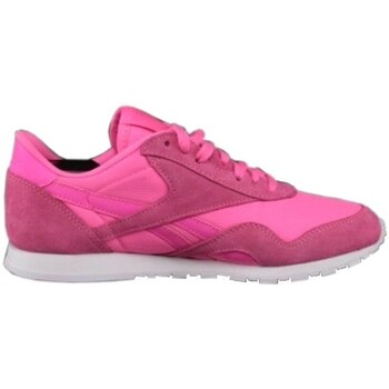 Shoes Women Low top trainers Reebok Sport CL Nylon Slim Metal White, Pink