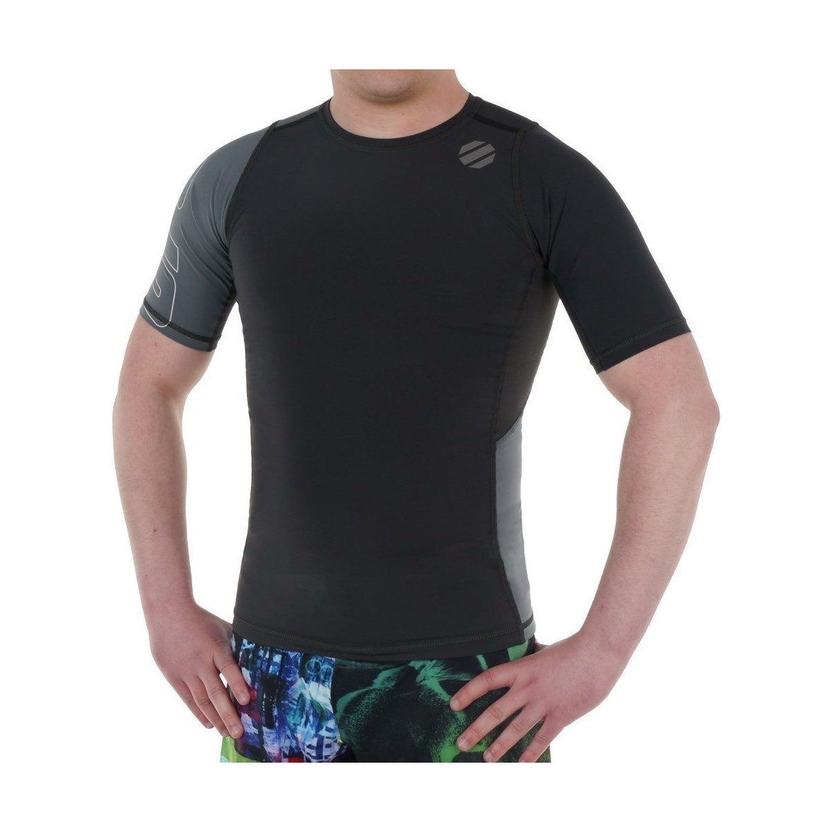 Clothing Men Short-sleeved t-shirts Reebok Sport Ufc Train SS Comp Black, Grey