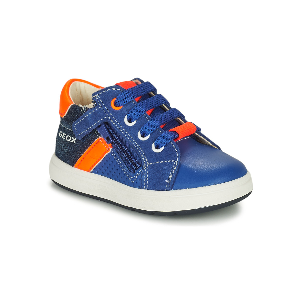 geox  b biglia b. b - nappa+denim sl  boys's children's shoes (trainers) in blue