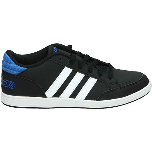 Shoes Children Low top trainers adidas Originals Hoops K Blue, Black, White