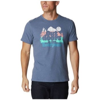 Clothing Men Short-sleeved t-shirts Columbia Alpine Way Graphic Blue