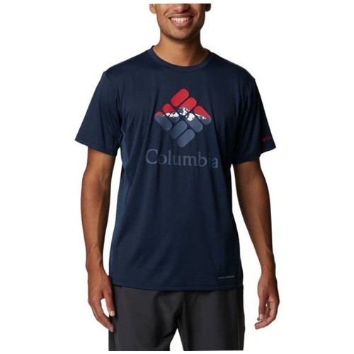 Clothing Men Short-sleeved t-shirts Columbia Zero Ice Cirro Cool Marine
