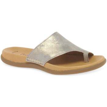 Shoes Women Mules Gabor Lanzarote Womens Toe Post Sandals gold