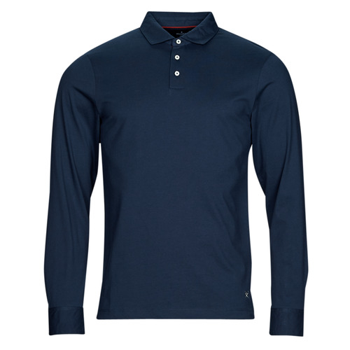 Clothing Men Long-sleeved polo shirts Hackett HM550910 Blue / Marine