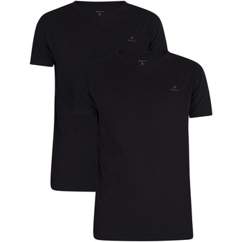 Clothing Men T-shirts & Polo shirts Gant 2 Pack Lounge Essentials T-Shirt black
