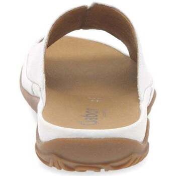 Gabor Idol Leather Wide Fit Womens Mules White