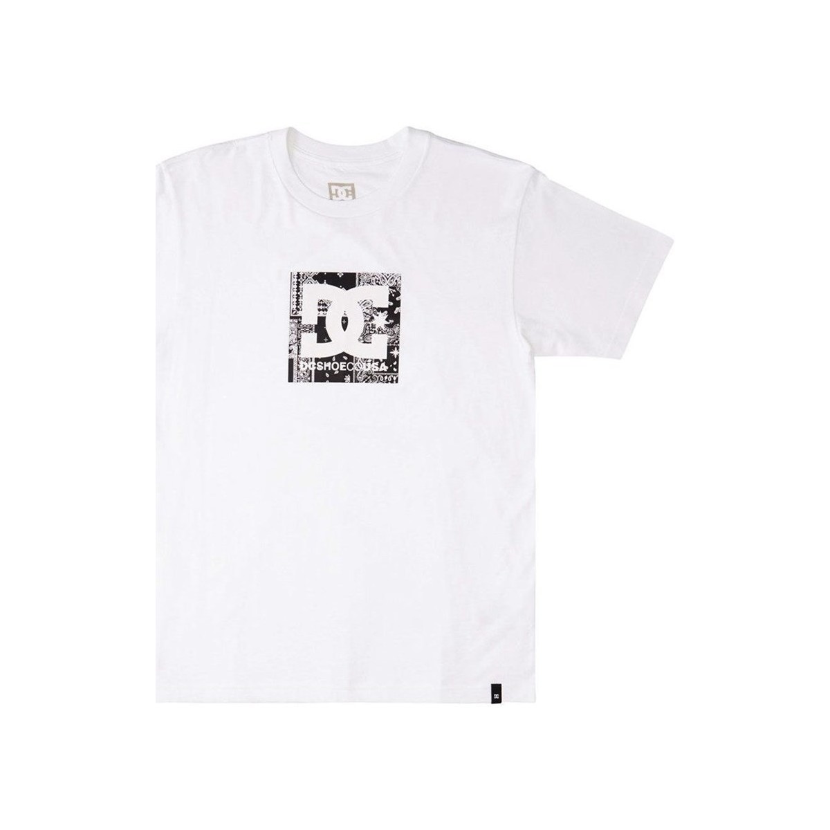 dc shoes  square star fill  men's t shirt in white