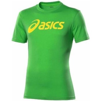 Clothing Men Short-sleeved t-shirts Asics SS Logo Tee 113186 0498 Green, Yellow