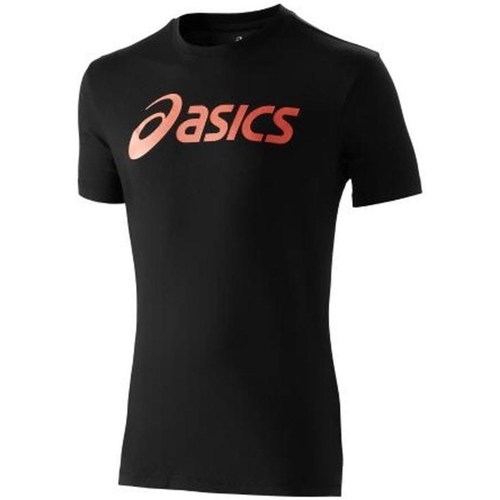 Clothing Men Short-sleeved t-shirts Asics SS Logo Tee 113186 0904 Black, Red