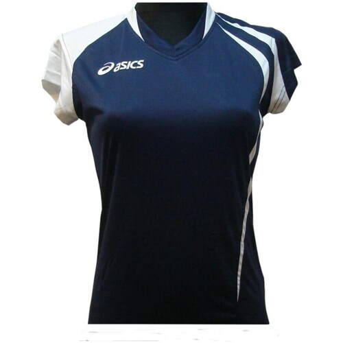Clothing Women Short-sleeved t-shirts Asics T751Z15001 White, Navy blue