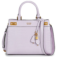 Bags Women Handbags Guess KATEY CROC LUXURY SATCHEL Purple