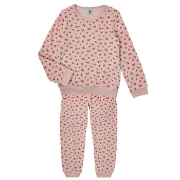 Clothing Girl Sleepsuits Petit Bateau CAGEOT Pink / Red