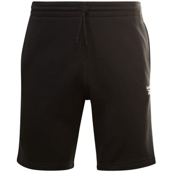 Clothing Men Cropped trousers Reebok Sport Left Leg Logo Black