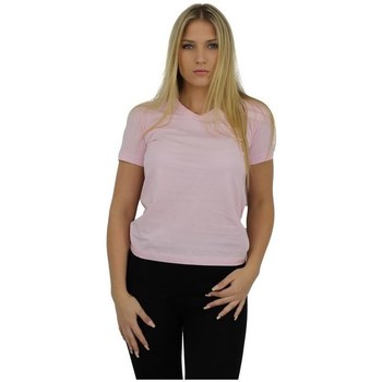 Clothing Women Short-sleeved t-shirts Champion Vneck Tshirt Pink
