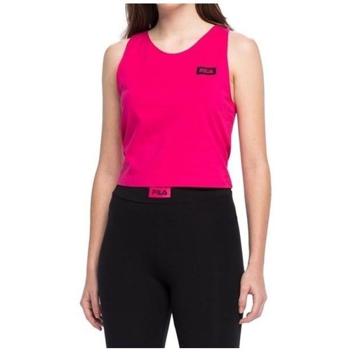 Clothing Women Short-sleeved t-shirts Fila Basin Cropped Pink