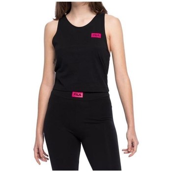 Clothing Women Short-sleeved t-shirts Fila Basin Cropped Black