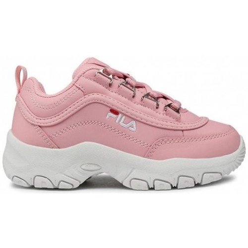 Shoes Children Low top trainers Fila Strada Kids White, Pink