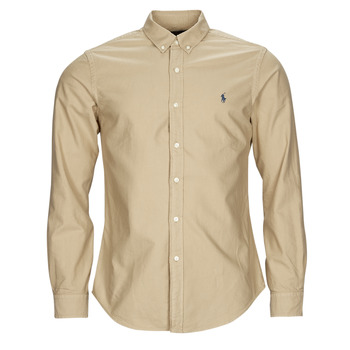 Clothing Men Long-sleeved shirts Polo Ralph Lauren SLBDPPCS-LONG SLEEVE-SPORT SHIRT Beige