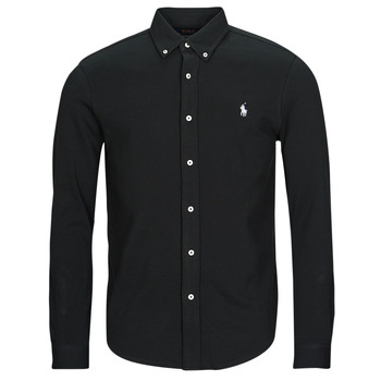 Clothing Men Long-sleeved shirts Polo Ralph Lauren LSFBBDM5-LONG SLEEVE-KNIT Black