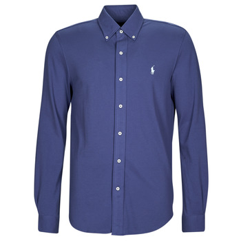 Clothing Men Long-sleeved shirts Polo Ralph Lauren LSFBBDM5-LONG SLEEVE-KNIT Blue