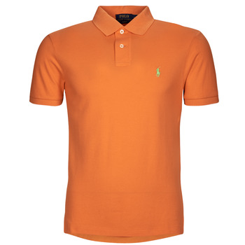 Clothing Men Short-sleeved polo shirts Polo Ralph Lauren POLO AJUSTE SLIM FIT EN COTON BASIC MESH Orange