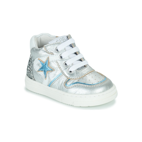 Shoes Girl Hi top trainers GBB LAMANE Silver