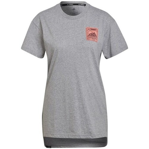 Clothing Women Short-sleeved t-shirts adidas Originals TX Pat Mou TE W Grey