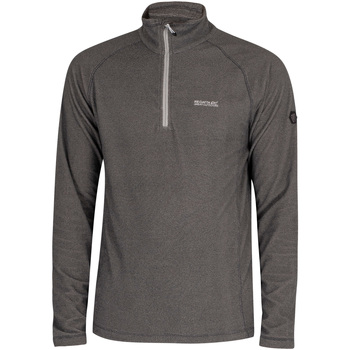 Clothing Men Jumpers Regatta Montes Lightweight Half Zip Mini Stripe Sweatshirt grey