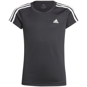 Clothing Girl Short-sleeved t-shirts adidas Originals Designed 2 Move 3STRIPES Tee JR Graphite