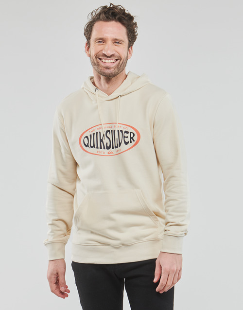 Clothing Men Sweaters Quiksilver IN CIRCLES HOODIE White / Yellow / Black