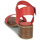 Shoes Women Sandals Kickers VOLOU Red