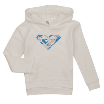 Clothing Girl Sweaters Roxy HAPPINESS FOREVER HOODIE A White / Blue