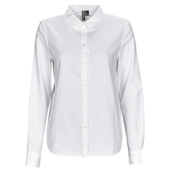 Clothing Women Shirts Pieces PCIRENA LS OXFORD SHIRT White