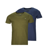 Clothing Men Short-sleeved t-shirts Diesel UMTEE-MICHAEL-TUBE-TWOPACK Marine / Kaki