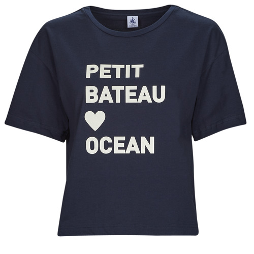 Clothing Women Short-sleeved t-shirts Petit Bateau A06TM04 Marine